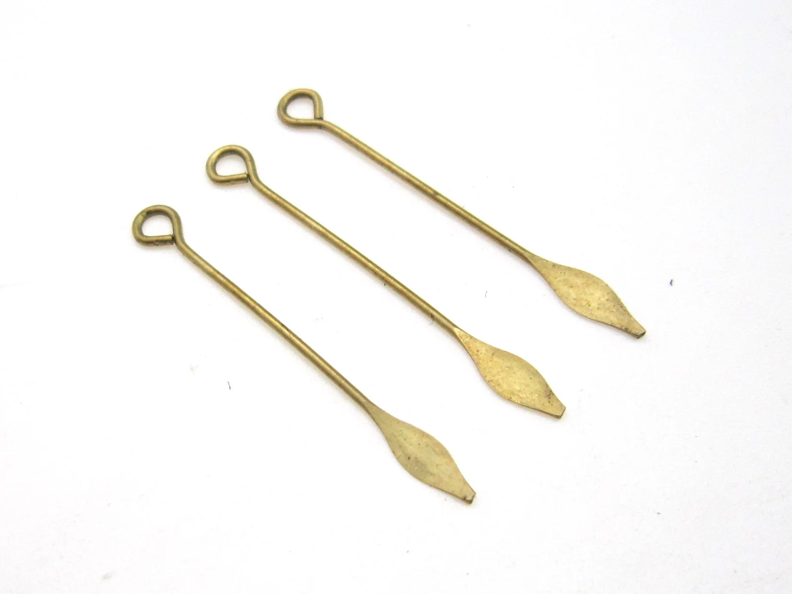 titleBrass arrow charm Stud earring pendant 30x0.7mm Brass stick spike findings -20pcs R1564 | Украшения и аксессуары