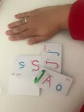 Tarjeta Flash en inglés de 26 letras, tablero de letras del alfabeto escrito a mano con hebilla Montessori, juguetes educativos para niños que aprenden inglés