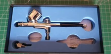 Pluma de aerógrafo de doble acción de 0,2-0,5mm, PISTOLA DE PULVERIZACIÓN con cepillo de aire, pluma pulverizadora para arte de uñas/tatuajes corporales