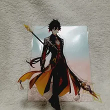 Genshin-Soporte de figura de acrílico con temática de Anime, para decoración de escritorio, señal de pie, llavero, regalos de navidad