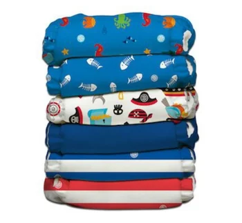 

BOX 6 WASHABLE DIAPERS CHARLIE BANANA 12 INSERTS OCEAN FLAIR 2 - DIAPER CLOTH BEBE NEWBORN BABY