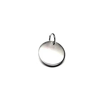 

Pendant 925 sterling silver m 14mm. Smooth disc [AA8306GR] -Customizable-RECORDING INCLUDED IN THE PRICE