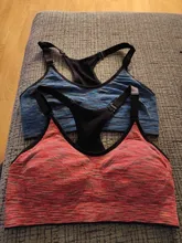 WANAYOU-Sujetador deportivo para mujer, Top acolchado con Tirantes finos ajustables para Fitness, correr, gimnasio, atlético, Sujetador deportivo de Yoga sin costuras
