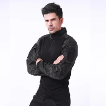 Походные уличные камуфляжные ползунки «лягушонок» с длинными рукавами, быстросохнущие Поклонники военного стиля, одежда для верховой езды, тренировочная одежда