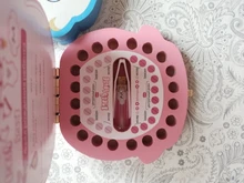 Caja de madera para dientes de bebé, organizador umbilical para los dientes de la leche en inglés/español/portugués, caja de recuerdo para niños y niñas