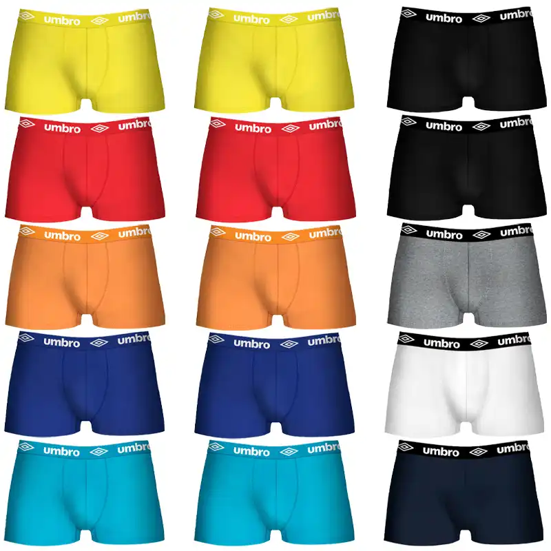 UMBRO calzoncillos tipo boxer pack de 15 unidades en colores básicos y multicolor para hombre| | - AliExpress