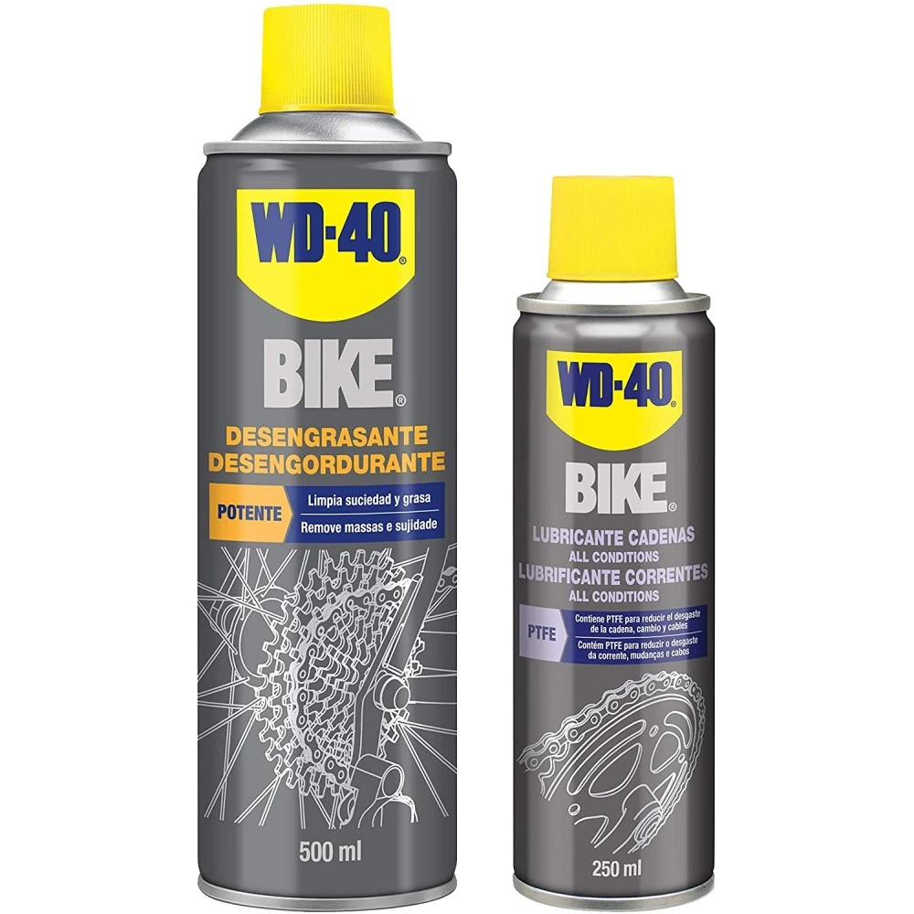 WD 40 Specialist BIKE de cadena de Bicicleta con Desengrasante de Cadenas 500 ml + Lubricante Cadenas 250 ml|Herramientas exterior| - AliExpress