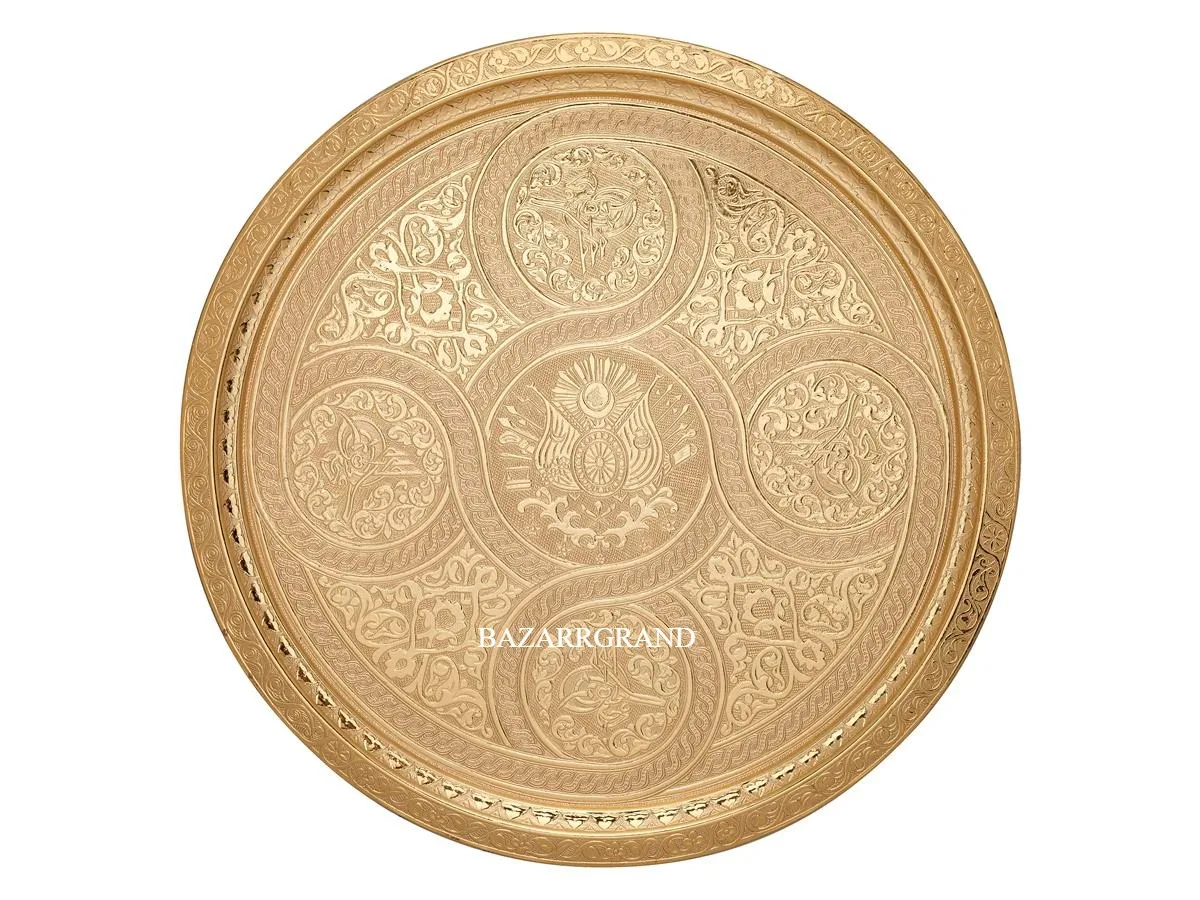 

Coffee Time Off From Istanbul Market Decorative Coffee Tray TRAY SIX - FLAT ROUND - from quality Great choice of those who und