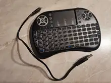 Air-Mouse Touchpad Tv-Box Remote-Control Russian Backlit I8 Mini Wireless-Keyboard Android