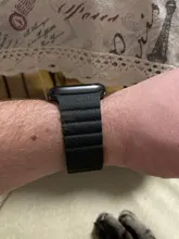 Correa de cuero para Apple Watch, banda magnética de 44mm, 40mm, 38mm y 42mm para reloj inteligente iWatch series 3, 4, 5, se, 6