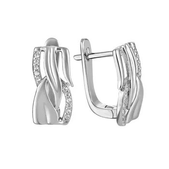 

Silver earrings with cubic zirconia sunlight sample 925