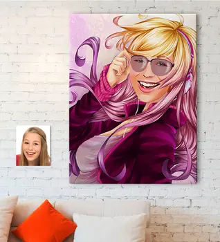 

Personalized Women 'S Abstract Caricature Of Canvas table 70x100cm -9