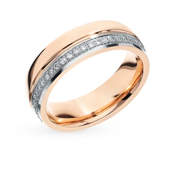 

Gold wedding ring with diamonds sunlight sample 585