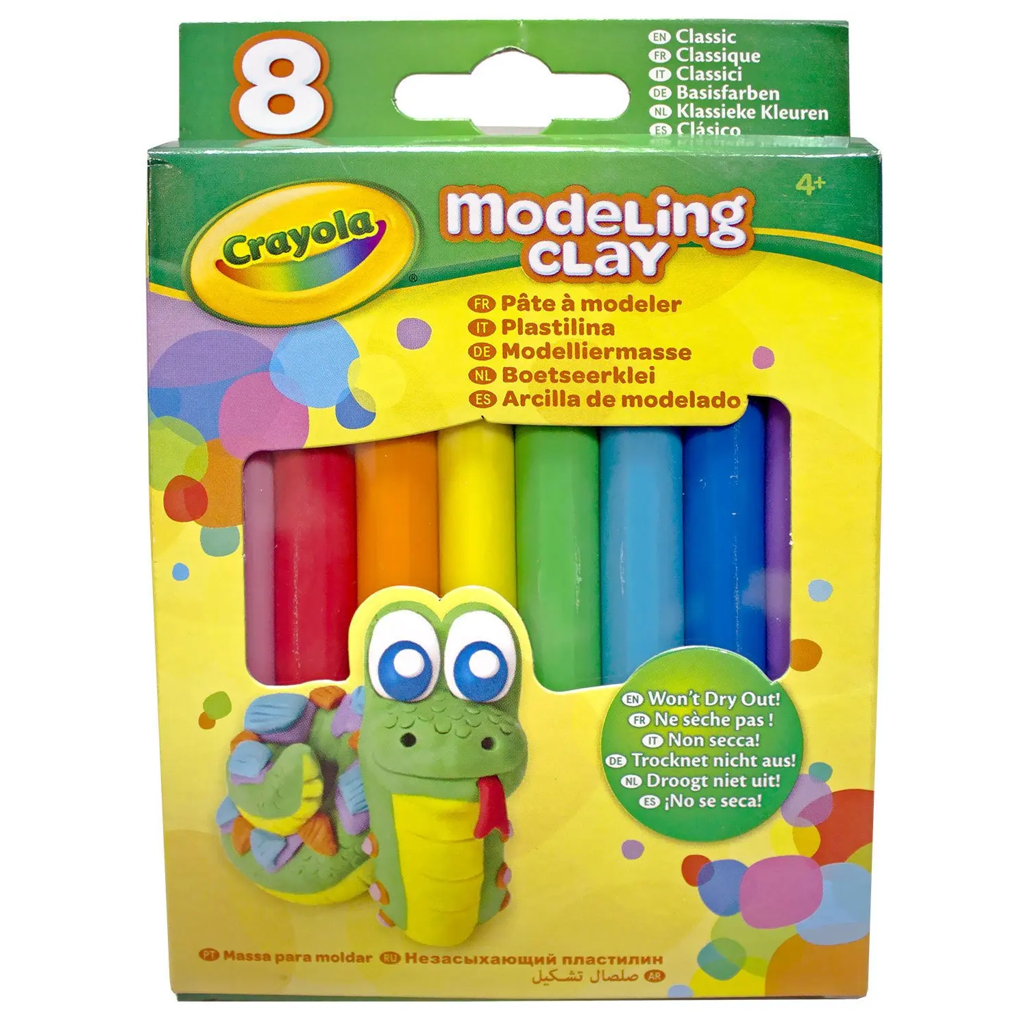 Пластилин Crayola Незасыхающий 8 шт в ассортименте