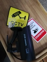 Cámara ficticia impermeable, lente de vigilancia CCTV falsa para exteriores e interiores, impermeable con luz LED color rojo parpadeante, envío gratis