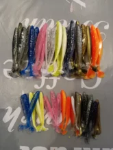 50 unids/lote 7cm 10cm suave señuelo para sábalo japonesa de silicona cebo mar gusano Swimbait Streamer de silicona atraer accesorio spinnerbait