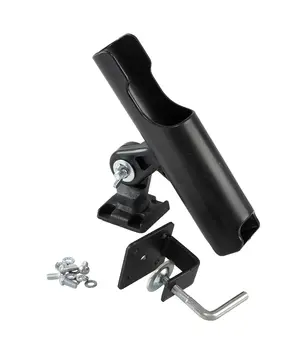 

Stand for a fishing rod for PVC boats on a clamp