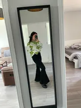 Pantalones vaqueros elásticos de cintura alta para mujer, Jeans de lavado tejano de pierna ancha para mamá, y2k, novedad de verano de 2021