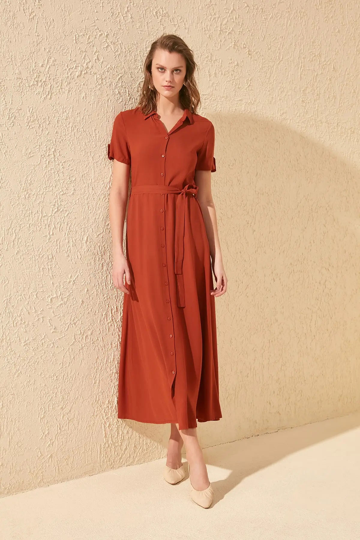 

Trendyol Belted Shirt Dress TWOSS20EL2134