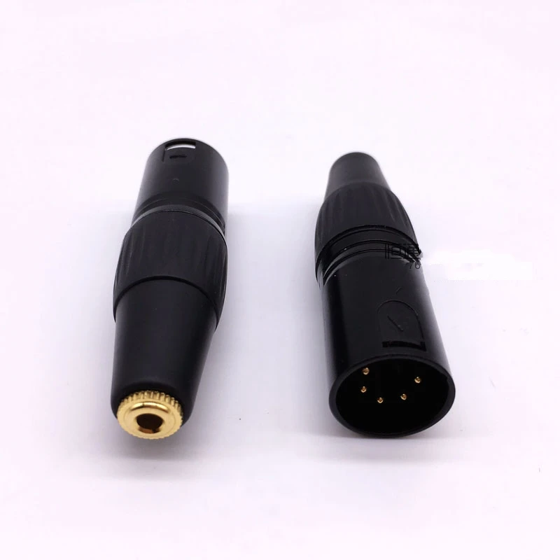 3 5mm Headphone Female to 5 Pin XLR Male Camera Monitoring Headphone Extension Connector 5P XLR to 3 5mm Female