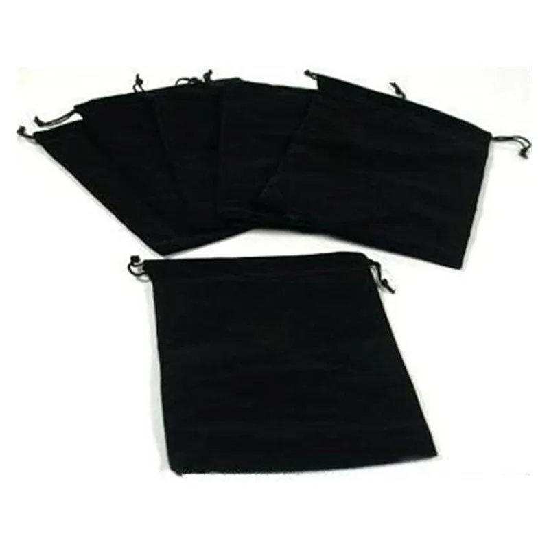

SheepSew 6 Pouches Black Velvet Drawstring Jewelry Bags 5" Jewelry Pouches Bag Wedding Party Favor Jewelry Bags
