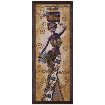 

Nd2078 set for embroidery with beads 'African fruit '18x51 cm