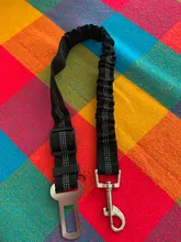 Suministros para mascotas para cinturón de seguridad de coche cinturón de silla para perro correa del cinturón del vehículo ajustable acolchado elástico reflectante de seguridad para perro gato