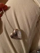 Diseño único tallado corazón-marco de fotos con forma colgante con abalorio, collares de medallón ajustables, joyería conmemorativa para hombres y mujeres