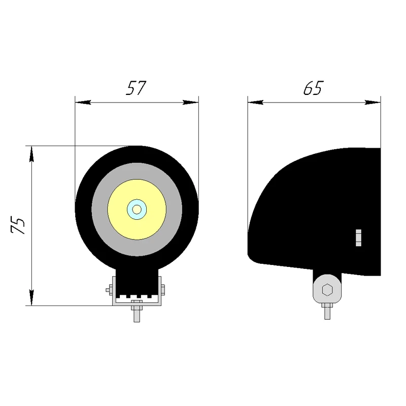 1 пара 10W 12 24V Светодиодные фары Ближний/Дальний противотуманная фара ДХО балка