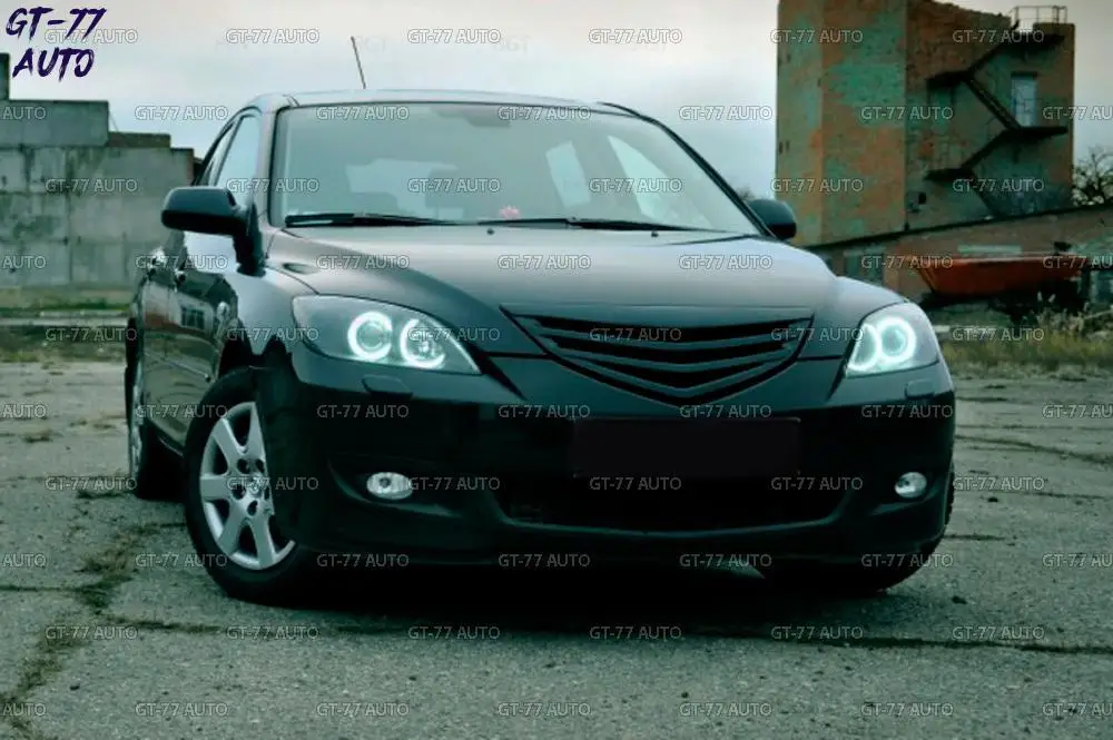 Решетка радиатора с перекладинами для Mazda 3 HB 2003-2008 защитный литьевой внешний материал ABS пластик Стайлинг тюнинг