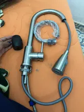 Kitchen Faucet Mixer Tap Sprayer-Head Tap-Stream Brushed Nickel Spout Chrome/black Rozin