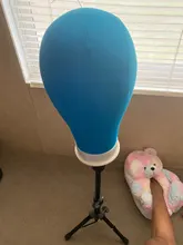 Cabeza de Maniquí de entrenamiento de 22/23 pulgadas, cabeza de bloque de lienzo, soporte para pelucas con agujas en T con trípode y peine