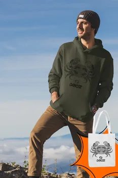 

Angemiel Wear Cancer Crab Bush Green Men 'S Hooded Sweatshirt Bags Kombin