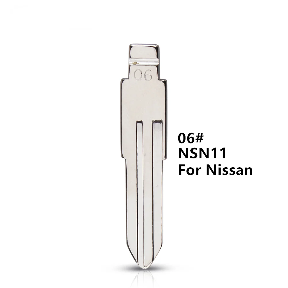 

10 шт. #06 KD сменный автомобильный флип-ключ, лезвие lishi NSN11 для Nissan Bluebird/Cedric/Cefiro Subaru Honda, ключ без надписи