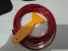 Tiras de moldura de Interior flexibles para decoración de coche, tira de decoración para salpicadero, adhesivo de borde de 5M, Universal, DIY