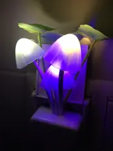 Luminaria-Lamp Mushroom Night-Light Us-Plug LED Induction-Dream Novelty Fungus 220V EU