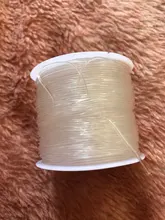 CHONGAI-cordón elástico de cuentas de cristal, cuerda blanca de 1,0mm, hilo para collar, pulsera, accesorios de joyería, decoración, 45M