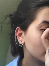 Pendientes Punk sin Piercing para el cartílago, pendientes con Clip para la oreja, para mujeres y niñas