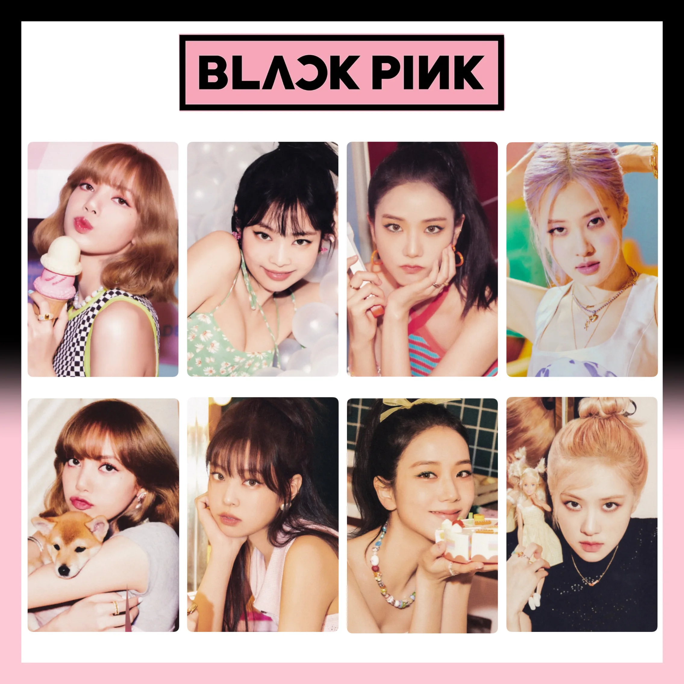 16 pcs/set Kpop BLACKPINK Jenny rosé Jisoo Lisa card bookmark for collection |
