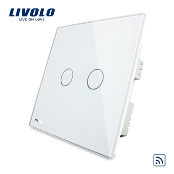 

Livolo Smart Wireless Switch, AC220-250V,VL-C302R-61/62/63, Glass Panel, Wireless Remote Home Light UK Switch,No remote