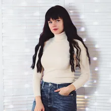 Knitted Sweater Jumper Pull Winter Tops Basic Turtleneck Women Korean Warm Autumn Slim