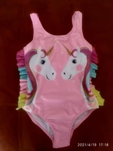 Bañador de unicornio para niña, traje de baño de una pieza, ropa de playa para niña, moda para niña 9069