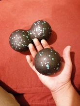 Lacrosse-pelota de masaje de cacahuete, bola ligera de alta densidad para Fitness, pelota de Yoga y masajes, alivia el dolor