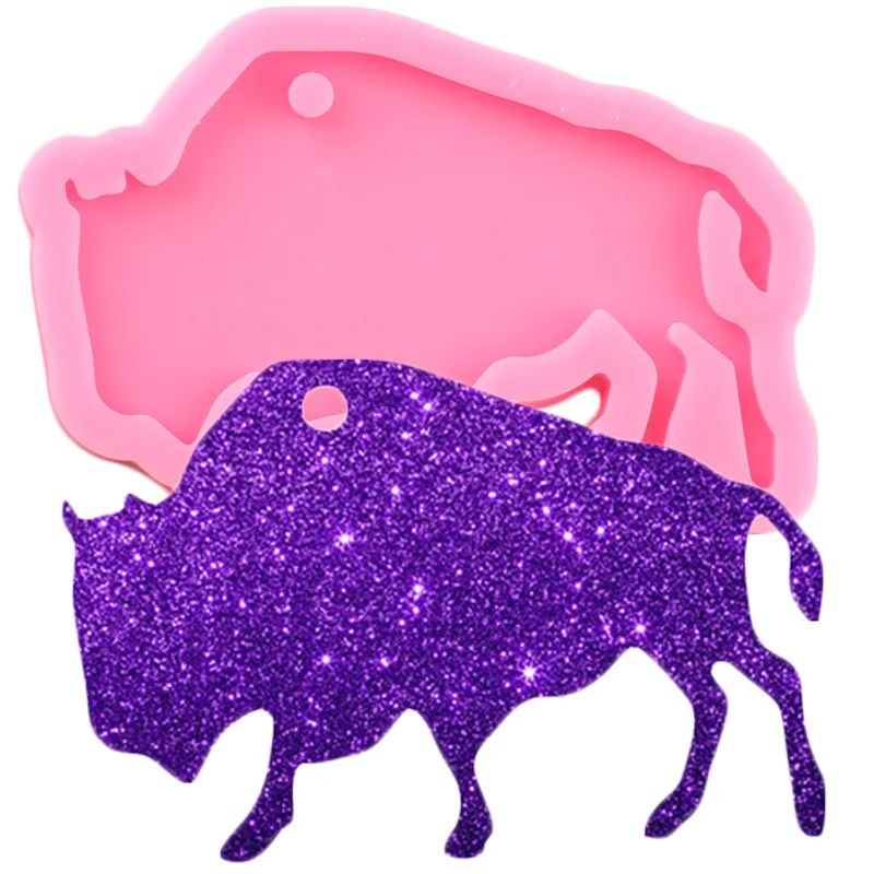 Shiny Glossy Bullfight Keychain Mould Bull Silicone Molds DIY Epoxy Resin Mold Jewellery Making Moulds |