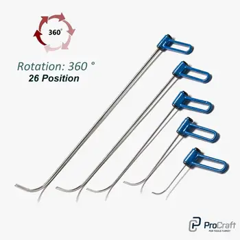 

ProCraft Pdr J Hook Rod Hail Tools Door Tools J Hook Set Blade Tip Set 5 Pcs 1 set Adjustable Handle Ratchet Handle