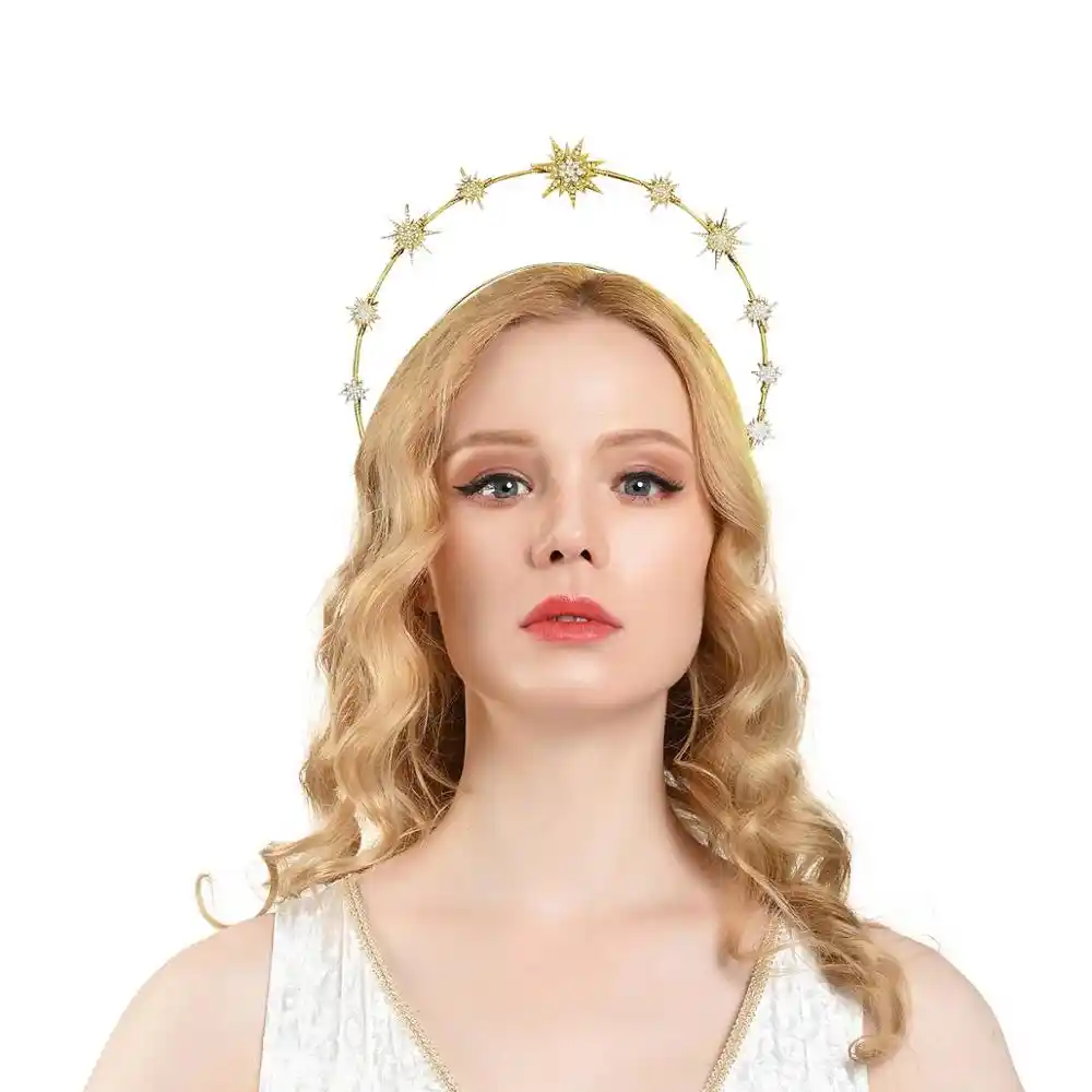 crowns and tiaras Bride hair accessories Sweet 16 Crown Gold tiara headpiece gold crown headband Birthday crown Halo fairy headpieces