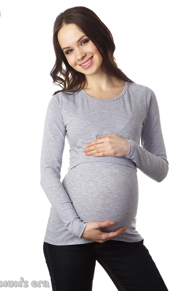 Лонгслив для беременных и кормящих мам MUM'S ERA BASIC Одежда для беременных Одежда для кормления ребенка Слингоодежда