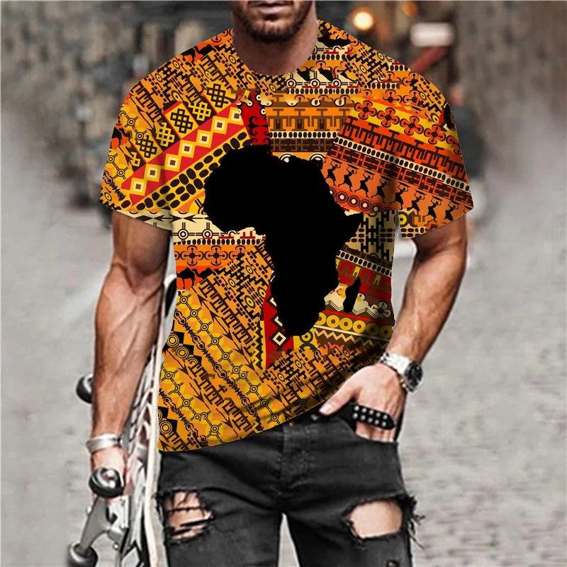 cool shirts for men Summer 3D African Print Men's/Women's T-Shirt Casual O Neck Short Sleeve Tee Top Vintage Style Dashiki Couple Streetwear Clothes men t shirts