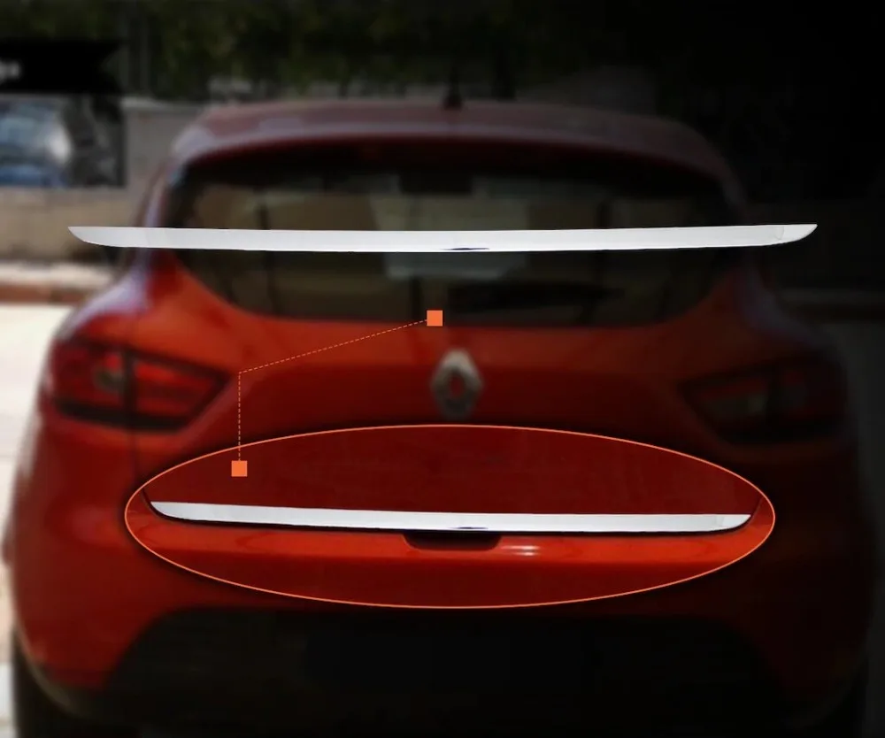 For Renault Clio 4 Iv 12 18 Chrome Accessoires Exhaust Deflector Frame Head Light Upper Trim Rear Trunk Stainless Steel Chromium Styling Aliexpress