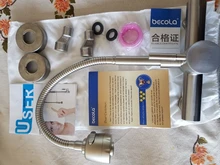 Kitchen Faucet Sink-Tap Mixers Wall-Mounted Stainless-Steel Double-Holes Flexible Swivel